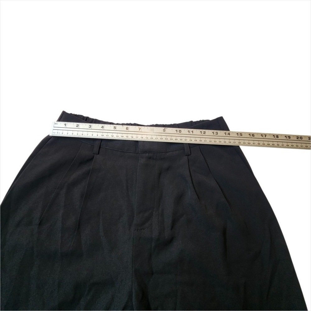 Shein Petite Large Wide Leg Dress Trouser Pull on Black - Picture 3 of 8